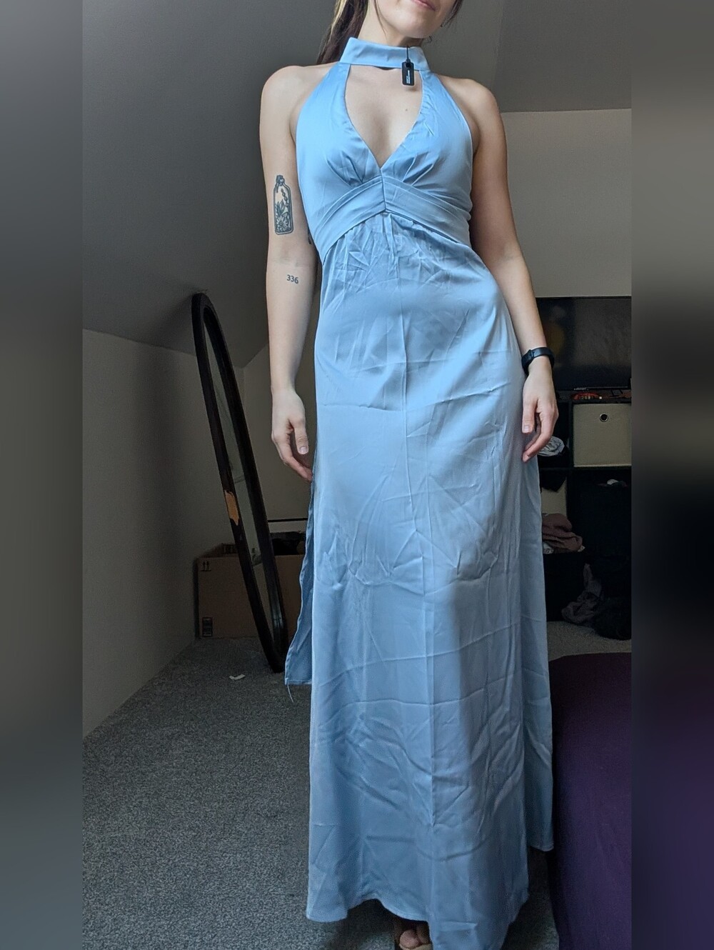 Baby blue cocktail dress